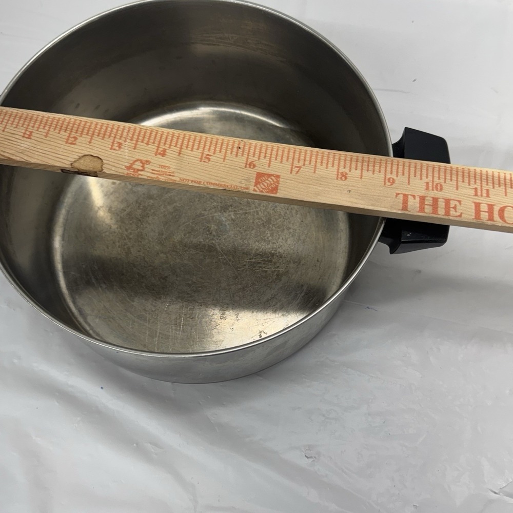 Vintage Revere Ware 4-1/2 QT Stock Pot w/lid Copper Clad Bottom Clinton,ILL USA - Picture 8 of 9